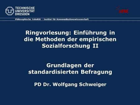 Philosophische Fakultät – Institut für Kommunikationswissenschaft
