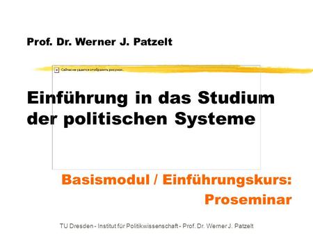 Einführung in das Studium der politischen Systeme
