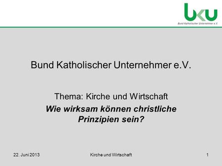 Bund Katholischer Unternehmer e.V.