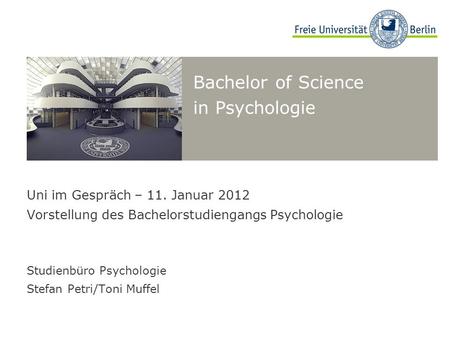 Bachelor of Science in Psychologie