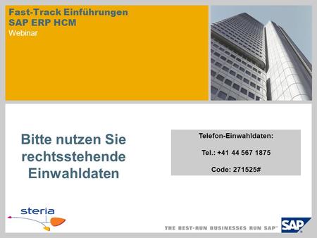 Fast-Track Einführungen SAP ERP HCM Webinar