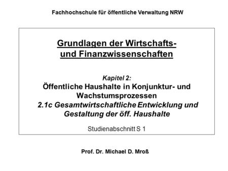 Fachhochschule für öffentliche Verwaltung NRW