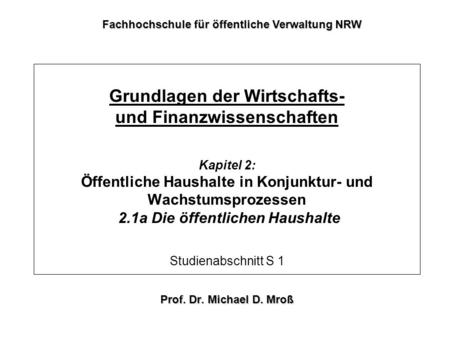Fachhochschule für öffentliche Verwaltung NRW