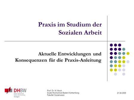 Praxis im Studium der Sozialen Arbeit