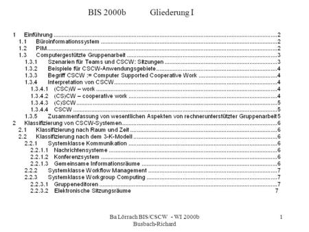 Ba Lörrach BIS/CSCW - WI 2000b Busbach-Richard