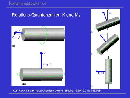Rotations-Quantenzahlen K und MJ
