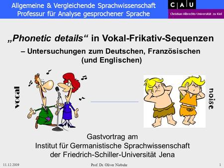 noise „Phonetic details“ in Vokal-Frikativ-Sequenzen