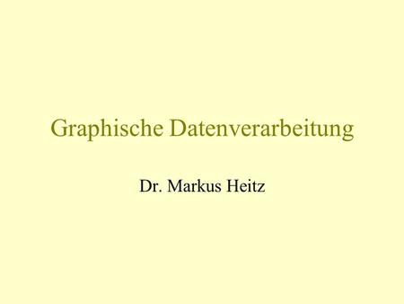 Graphische Datenverarbeitung