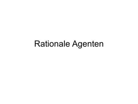 Rationale Agenten.