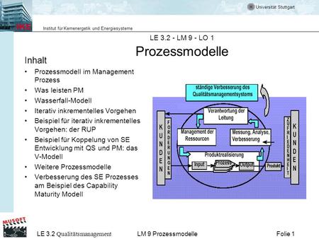 LE LM 9 - LO 1 Prozessmodelle