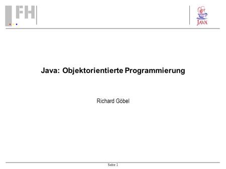 Java: Objektorientierte Programmierung