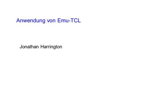 Anwendung von Emu-TCL Jonathan Harrington.