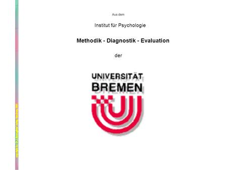 Methodik - Diagnostik - Evaluation