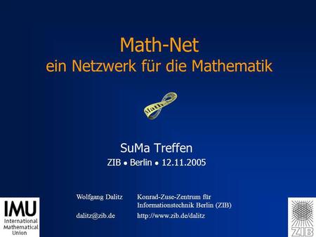 Math-Net ein Netzwerk für die Mathematik