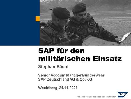 SAP für den militärischen Einsatz