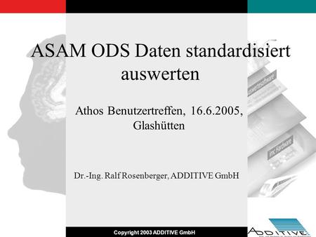 ASAM ODS Daten standardisiert auswerten