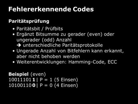 Fehlererkennende Codes