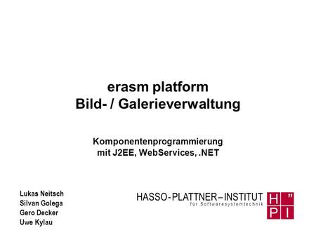 erasm platform Bild- / Galerieverwaltung