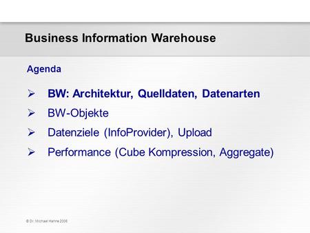 Business Information Warehouse