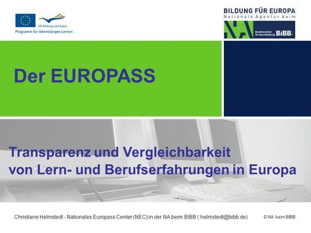 Der EUROPASS Transparenz und Vergleichbarkeit