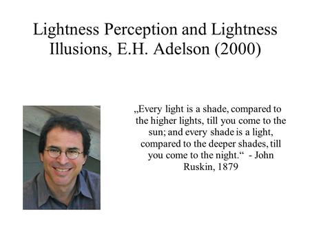Lightness Perception and Lightness Illusions, E.H. Adelson (2000)