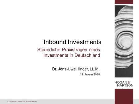 Steuerliche Praxisfragen eines Investments in Deutschland