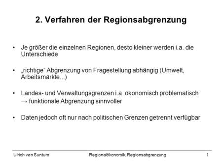 2. Verfahren der Regionsabgrenzung