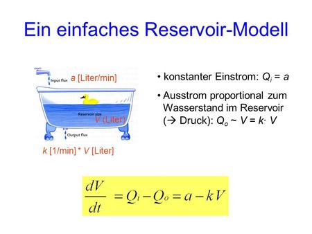 Ein einfaches Reservoir-Modell