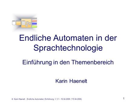 Endliche Automaten in der Sprachtechnologie