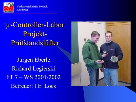 µ-Controller-Labor Projekt- Prüfstandslüfter