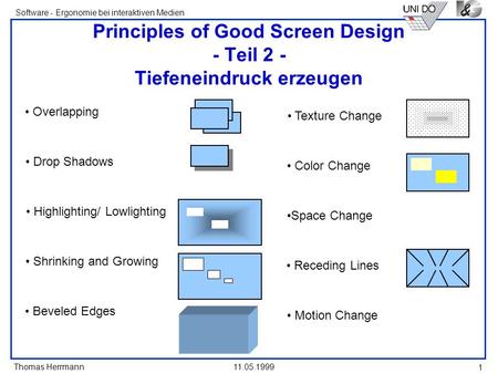 Principles of Good Screen Design - Teil 2 - Tiefeneindruck erzeugen