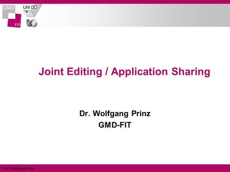 Joint Editing / Application Sharing