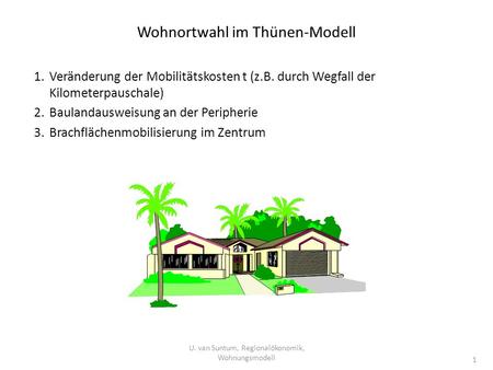 Wohnortwahl im Thünen-Modell