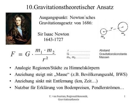 10.Gravitationstheoretischer Ansatz