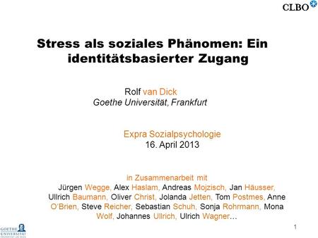 Stress als soziales Phänomen: Ein identitätsbasierter Zugang