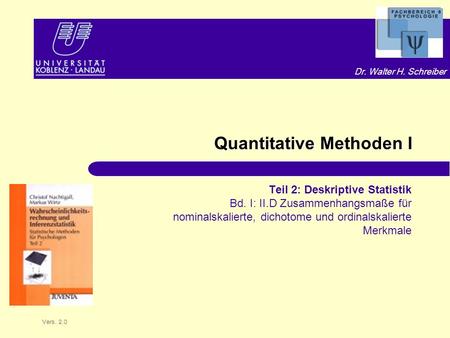 Quantitative Methoden I