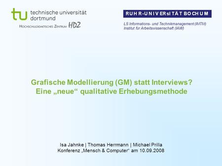 Grafische Modellierung (GM) statt Interviews