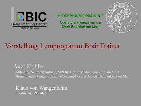 Vorstellung Lernprogramm BrainTrainer