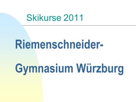 Riemenschneider- Gymnasium Würzburg