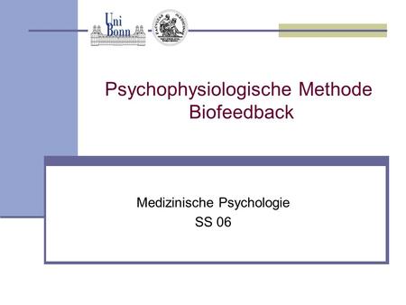 Psychophysiologische Methode Biofeedback