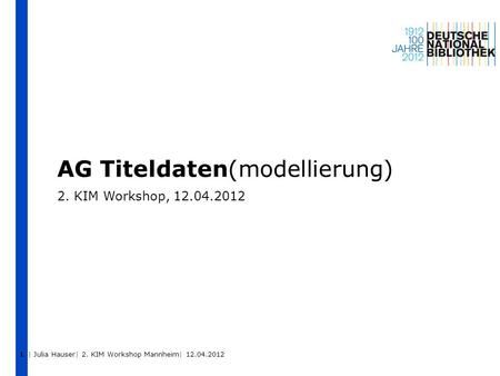 AG Titeldaten(modellierung)