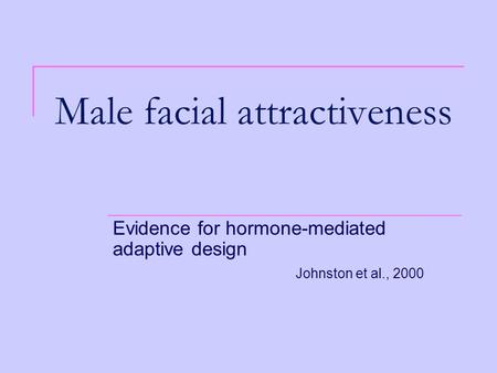 Male facial attractiveness