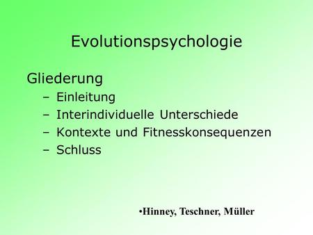 Evolutionspsychologie