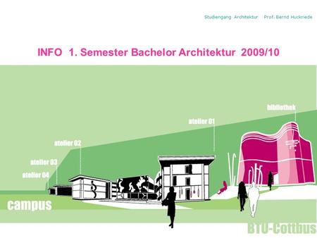 INFO 1. Semester Bachelor Architektur 2009/10