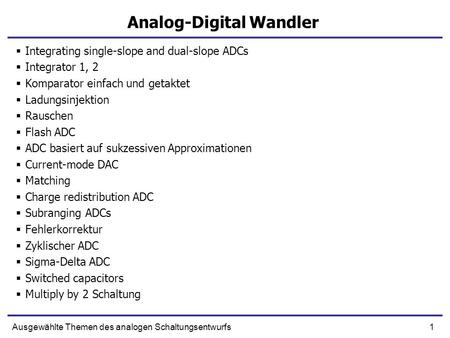 Analog-Digital Wandler