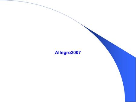1 Allegro2007 2 Warum? 1. Reduzierung der (gleichzeitigen) Avanti- Jobs absolut 2. Reduzierung der (gleichzeitigen) Speichervorgänge im zentralen Katalog.