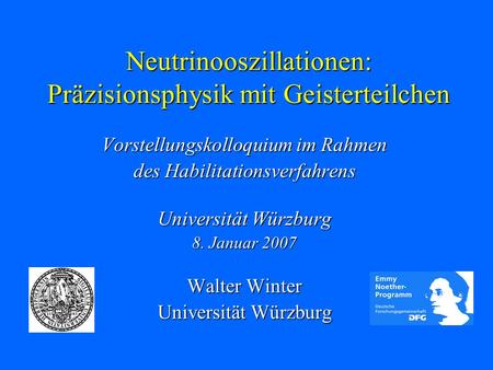 Neutrinooszillationen: Präzisionsphysik mit Geisterteilchen
