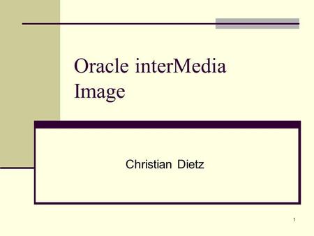 Oracle interMedia Image