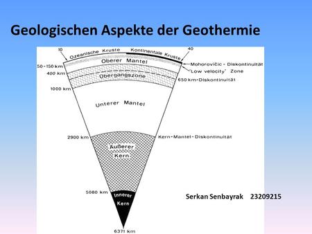 Geologischen Aspekte der Geothermie