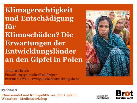 Klimagerechtigkeit und Entschädigung für